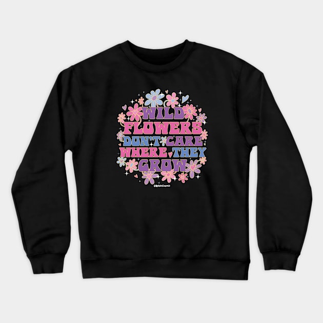 Wild Flowers Crewneck Sweatshirt by Kelsie Cosmic